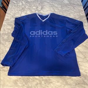 Adidas Royal Blue Long Sleeve Shirt/Jersey size small